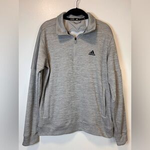 Adidas Climalite Men’s Heather Gray Half-Zip‎ Long Sleeve Pullover Size Medium